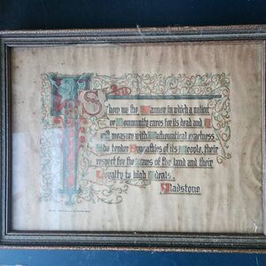 framed, vintage printed artwork featuring a famous quote attributed to William E